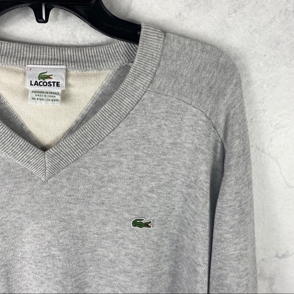 [Lacoste] Classic Gray Sweater - Picture 4 of 5